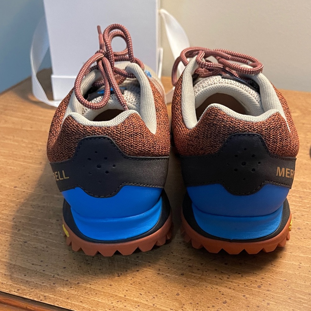 NWOT Merrill Vibram Trail Shoes - Brown and Blue - Picture 3 of 7